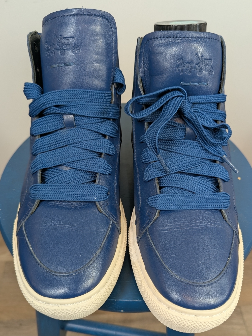 Coach NASA Space Collection Coach G1386 High Tops Retro Sneakers Blue Mens 8.5 - Picture 8 of 16